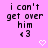 Pixelated text on pink background with heart symbols, showing two identical frames where the bottom-right heart changes from white outline to solid white.