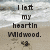Pixelated beach scene with text overlay reading 'I left my heart in Midwood.' and a small flower icon below.