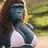 Pixelated image of a person with long brown hair wearing a white top, standing outdoors next to pink text reading "OMG look at (put name) w/o makeup".
