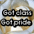Four of text over a blurred background with a light brown and white pattern, each displaying different phrases in bold black and white lettering