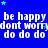 Blue background with repeated white text phrases and scattered light blue stars, no visible animation changes.