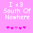 Pixelated text and heart symbols on a pink background with two identical static frames side-by-side.