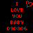 Red pixelated text and a heart symbol on black background, with identical static frames side-by-side.