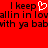 Red background with black pixelated text and a white heart symbol, displaying repeated phrases.