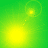 Four green-tinted show a yellow circular light moving through a dotted path with a faint spiral outline