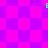 A static image with a checkered pattern of pink and purple squares, featuring four cyan 'E' letters scattered across the composition.