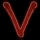 Red V-shaped symbols with glowing outlines animate against a black background, transitioning between upright and inverted orientations.