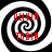 Four identical black-and-white spiral patterns with red text "OLIVIA TOBIN" overlaid, arranged in a