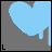 Pixelated blue heart with dripping effect on gray background, text below changes from L to LOY then LOVE HU and finally LOVE HURT