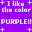 Pixelated text and symbols on a purple background with repeated phrases and plus signs.