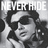 Pixelated grayscale image of a person with dark hair and sunglasses, overlaid by large white text reading "NEVERHIDE".