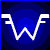 Animated contact sheet of a Weezer logo animation with blue and white waveforms on dark blue background, transitioning to distorted text on green screen with "Weezer" and "A ZIA Production" visible.