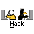 Pixel art buddy icon featuring two stick figures and a penguin mascot with text promoting 'badassbuddy.com' on gray background.