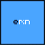 Four-frame animated contact sheet showing a blue background with the text 'erin' in pixelated font, where each frame alternates black and white coloring of individual letters.