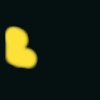 Yellow text 'LINK' in various blurred and solid states on a dark background with partial gray overlay.
