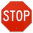 six distinct pixelated images with text overlays: a red octagonal stop sign, striped orange-and-white background with 'B4 U break', and other graphic elements