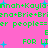 Pixelated green text on bright pink background with blue plus signs, repeating names and phrases in a patterned layout.
