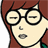 A 48x48 pixel animated buddy icon featuring a cartoon character with brown hair and glasses on the left, paired with green text reading "Original Icons .com" on a dark green background to the right.