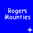 Blue background with white text 'Rogers Mounties' repeated across three , each containing three instances of the text