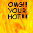 Pixelated text on a fiery background with a gray rectangle in the bottom-right corner.