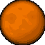 orange circular shapes with black silhouettes of a figure on broomstick, some showing partial motion across frames
