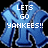 Blue stylized 'NY' logo with pixelated text overlays on black background, partially obscured by gray rectangle.