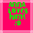 Green pixelated text on pink background reads 'ANNA LOVES HIM! :D' with white lines, two identical frames side-by-side