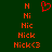 A static image displays a vertical sequence of orange text variations on a dark green background, with a red pixelated heart symbol centered above the text.