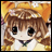 A pixelated anime-style character with brown hair and large black eyes, wearing a yellow outfit against an orange background, next to text reading "Anime IM" on a black background.