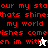 Red pixelated text on black, gray, and white backgrounds with a small star icon changing from white to black.