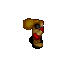 Animated sequence showing a character with brown hair and red accents interacting with a dark mailbox, transitioning from standing alone to holding and opening the mailbox.