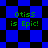 Green text 'Otiss is Epic!' on blue and black checkered background with diamond-shaped pattern variations.