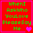 Red background with green pixelated text reading When I Ask Who You Love Please Say Me and a pink heart symbol.