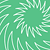 Green background with white pixelated lines forming abstract patterns around a central empty space.
