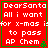 Red background with green border displays white text 'DearSanta All i want for x-mas is to pass AP Chem' and small green tree icon.
