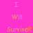 Pixelated text "I Will Survive" with a star symbol on pink and coral backgrounds, showing animation changes between frames.
