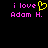 Pixelated text and heart symbol on black background, with one version showing a yellow heart replacing the 'o' in 'love'.
