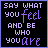A 5x5 contact sheet of animated frames showing a pixel art text-based animation with changing phrases on black backgrounds, rendered in purple and pink hues.