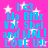 Bright pink background with white stars and blue text reading 'I <3 Ma Bfaz Val, Shel and MAL! LOVE U!!'