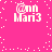 Pixelated pink background with white text and scattered dots, four identical instances of "@nn Mari3" arranged in a pattern