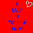 Red background with blue text reading "I LUV U TOMMY BABY" in two identical vertical , each containing a white pixelated heart symbol above the text