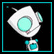 Animated sequence showing a white robot with cyan accents and a green character against black and white backgrounds, each displaying 'Doom!' text.