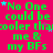 A static image with bright red background, green text repeating 'No One could be cooler than me & my BFs', and scattered small blue stars.