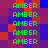Green pixelated text 'AMBER' repeated in a pattern over a background of red, blue, and purple squares