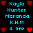 Pixelated cyan text and red heart icons arranged in a on black background, with repeated names and phrases