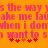 Pixelated pink text on orange background with red and orange star-like symbols below, displaying repeated phrases and partial words.