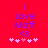 Red background with purple text 'I Love Matt <3' and five pink hearts below, two of which are slightly darker pink.