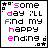 A 4x3 contact sheet of animated frames showing a pixelated text-based animation with the phrase 'some day I'll find my happy ending' in black and pink lettering, each frame displaying slight variations in character positioning and color emphasis.