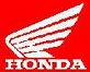 Static red icon featuring white Honda wing logo and bold HONDA text below it.