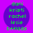 A static digital image displays four identical purple circular icons on a solid magenta background, each containing green text listing names vertically.